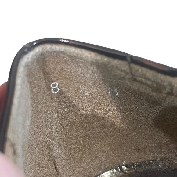 Stuart Weitzman Shoes Womens 8.5 Brown Tortoise Patent Mary Jane Kitten Heels - Picture 8 of 9